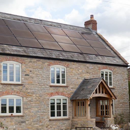 In-roof with slate solar system
