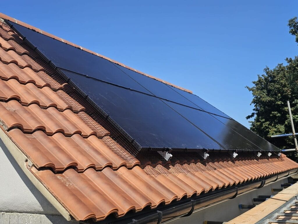 On-roof with terracotta tiles solar system