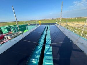 Flat roof East West array